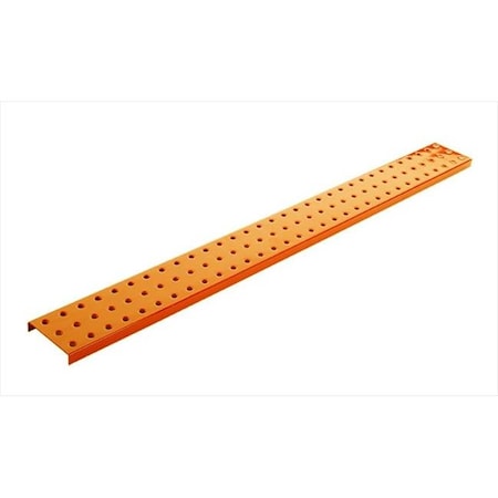 Alligatorboard Alligator Board ALGSTRP3x32PTD-ORG Orange Powder Coated Metal Pegboard Strips with Flange - Pack of 2 ALGSTRP3x32PTD-ORG